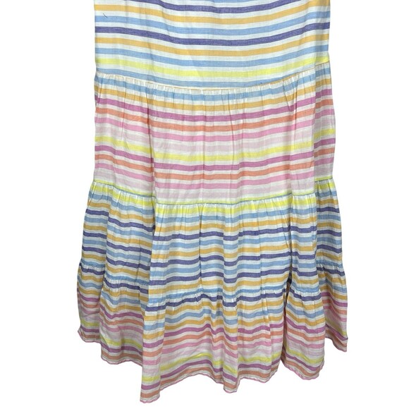 Banjanan Agatha Maxi Skirt Small White Candy Stripe‎ Boho Tiered Resort Wear - Picture 11 of 15